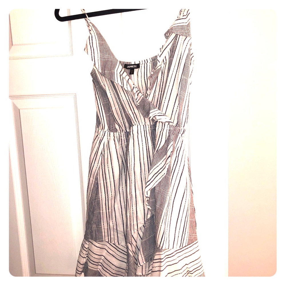 Navy and white express sundress size M worn once